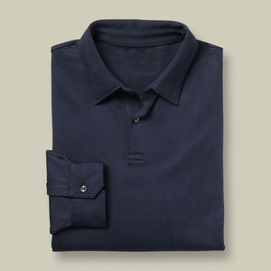 Camiseta de Manga Corta para Hombre al por Mayor, Corte Clásico, Transpirable, de Punto, Poliéster/Algodón, Estampada, Estilo Casual Elegante, Color Azul Marino - Product Image 3