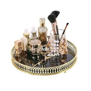 Plateau de service alimentaire en forme de feuille pour décoration de table Dessert ou serveur de fruits secs finition dorée plateau de service en métal article d'utilisation - Product Image 4