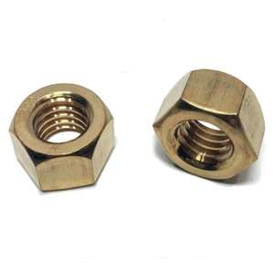 3/8-16 Silicon Bronze Finished Hex Nut UNC <b>Bolt</b> QTY 25/QTY 100 - Product Image 1