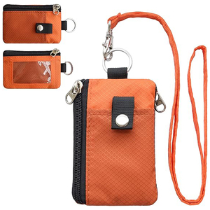 Portefeuille avec fenêtre d'identification, blocage RFID, petit porte-clés, sac pour espèces et cartes, étui portable étanche, pochette de voyage sportive - Product Image 1