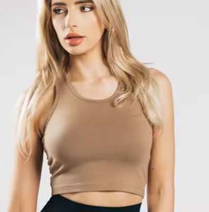 Camiseta sin mangas sin costuras para mujer, tejido elástico, ajuste informal, fabricante OEM para pedidos a granel - Product Image 6