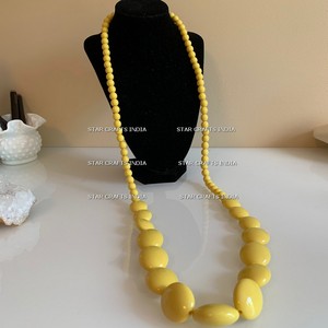 Collier fantaisie court en résine fait à la main le plus vendu collier de perles épaisses orange fantaisie collier multi résine - Product Image 3