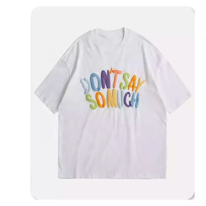 T-shirt homme 100% coton à manches courtes, col doux et confortable, col rond, broderie personnalisée, logo, faible MOQ, impression en relief - Product Image 4