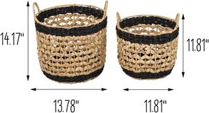 Hot Selling Sustainable Natural Water Hyacinth Storage <b>Basket</b> with Handles <b>for</b> Storage & Decoration or Laundry <b>Basket</b> Wholesale - Product Image 2