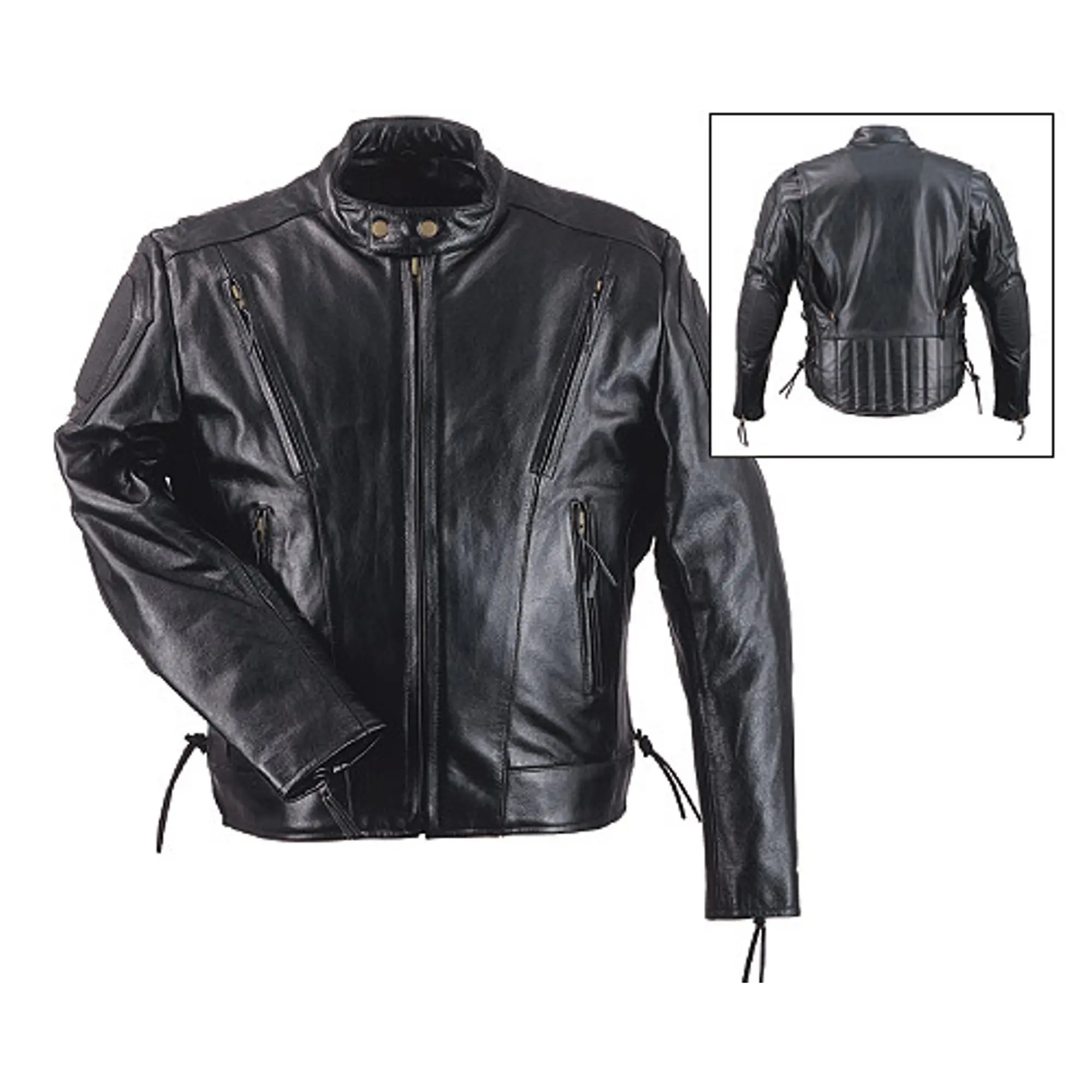 HMB-0529A motosiklet deri ceket moda BIKER COAT siyah ceketler toptan fabrika doğrudan