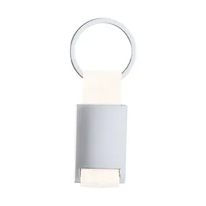 Porte-clés promotionnels en métal personnalisés avec design en spirale de coton - Product Image 2