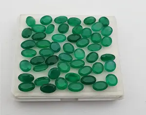 Piedras preciosas sueltas facetadas de formas mixtas de ónix verde natural para anillo, fabricación de joyas, lote al por mayor de piedras preciosas para joyería, regalos hechos a mano