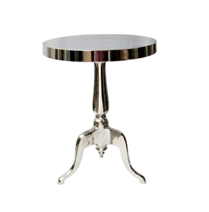 Mesa de bandeja redonda de aluminio fundido de la mejor calidad, mesa de acento pulido liso, muebles de Metal, mesa auxiliar para el hogar y la Oficina - Product Image 1