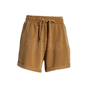 Women's High Quality Comfortable Lightweight Cotton Sweat <b>Shorts</b> Custom Logo Pocket <b>Decoration</b> Breathable Canvas OEM Colored Hot - Product Image 1