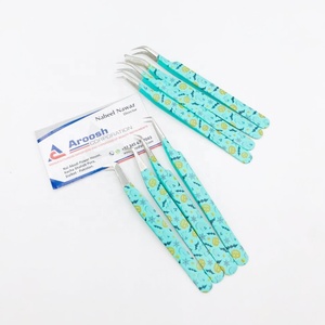 Ensemble de pinces à cils professionnelles de haute qualité avec logo personnalisé, revêtement papier, en acier inoxydable massif, pointe fine pour extensions de cils, PVC - Product Image 3