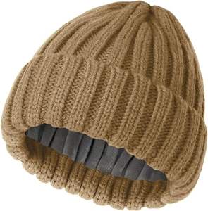 Chapeau beanie unisexe en polaire doublé de spandex/polyester ROMEO INDUSRY, respirant, imperméable, décontracté, pour les voyages, les activités de plein air, l'hiver, réglable - Product Image 1