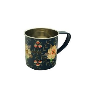 Fournitures de cuisine à domicile de qualité solide tasse imprimée de fleurs fabricant fait à la main meilleure qualité de tasse de boisson en métal à vendre - Product Image 5