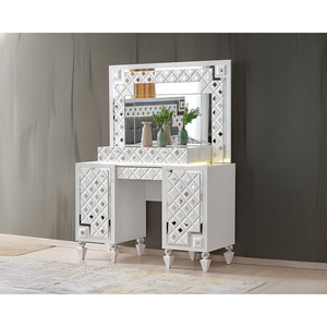 Juego de Dormitorio Moderno con Diseño Acolchado en Color Blanco Cristal, Tamaño Queen, Armario con Puertas Corredizas, Fabricante Turco, Muebles de Dormitorio al por Mayor - Product Image 2
