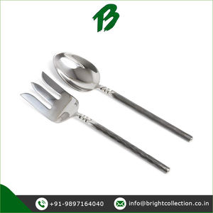 ชุดเสิร์ฟสลัดสแตนเลสแบบเกลียวด้ามจับบิดมีดีไซน์ราชวงศ์ - Product Image 3