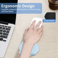 Ensemble de repose-poignets ergonomique antidérapant en gel pour clavier et tapis de souris, motif dessin animé, mousse à mémoire de forme, couleur personnalisée, logo personnalisé en stock