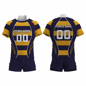 Uniforme de rugby de sport de poire rouge 100% polyester impression par sublimation uniforme de rugby vêtements de jeunesse uniforme de football de rugby collégial - Product Image 6