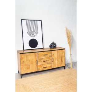 <span class=keywords><strong>Trinity</strong></span> Contemporary hai cửa rắn xoài gỗ phương tiện truyền thông giao diện điều khiển & sideboard với lưu trữ cho phòng khách khách sạn phòng ngủ khu vực ăn uống - Product Image 4