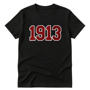 Delta 1913เสื้อยืดกำมะหยี่ผ้าฝ้ายสีดำปักโลโก้เสื้อยืดสโมสรพรีเมี่ยมเสื้อผ้าชีวิตชาวกรีกที่กำหนดเอง - Product Image 5