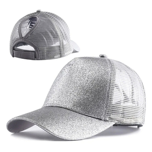 Women Men Six Panel Glitter Trucker Bling Mesh <b>Hat</b> Baseball Cap Sport Spring and <b>Summer</b> Baseball Caps - Product Image 1