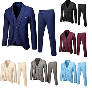 Nouveautés Costume Homme 3 Pièces Ensemble Veste Gilet Pantalon Manteau Costumes de Marié pour Hommes Costumes de Mariage Vente en Gros Prix Bas - Product Image 6