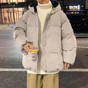 Winter Solid Color Hooded Puffer Jacket Cotton <b>Coat</b> for Men Women Trendy <b>Padded</b> Jacket Parkas - Product Image 3