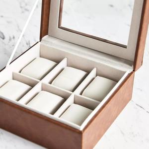 กล่องเครื่องประดับไม้ที่มีการแสดงผลโปร่งใสจัดเก็บที่สง่างามปกป้องแหวนสร้อยคอสร้อยข้อมือและอุปกรณ์ในสไตล์ - Product Image 6