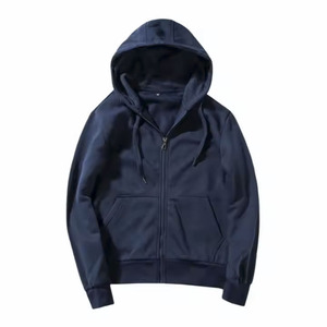 เสื้อมีฮู้ดผ้าฝ้าย100% สำหรับผู้ชายน้ำหนักมากแบบสวมหัวมีซิปรูดทรงหลวมโลโก้ออกแบบได้ตามต้องการ - Product Image 1