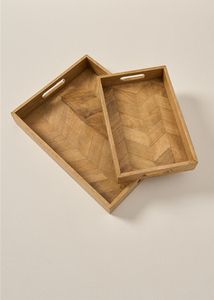Wood Rectangular Serving Tray with Handles Large Tray for Kitchen Dining and Home <b>Decor</b> Stylish Wooden Tray for Serving Food - Product Image 6