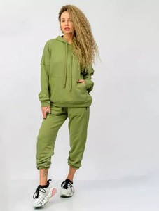 Conjunto Deportivo de 2 Piezas para Mujer, Sudadera con Capucha y Pantalones Deportivos, Personalizado con Etiqueta Privada 2023, Ropa de Gimnasio, Color Personalizado, Alta Calidad - Product Image 2