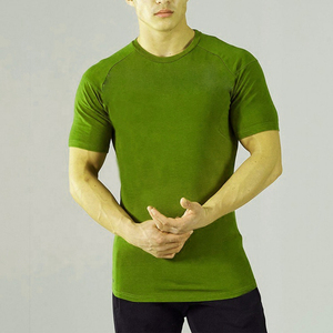 2025 precio al por mayor ropa de hombre Fitness correr camiseta hombres cuello redondo Camiseta ropa deportiva Tops gimnasio hombres Camisetas cuello redondo - Product Image 2