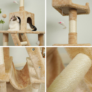 Grande Deluxe <span class=keywords><strong>Cat</strong></span> Escalada Torre Multi-Layer Design Sustentável Durável Particle Board <span class=keywords><strong>Sisal</strong></span> <span class=keywords><strong>Plush</strong></span> Material Feito Gatos <span class=keywords><strong>Scratcher</strong></span> - Product Image 2