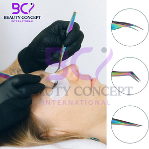 3Pcs Eyelash Extension Tweezers Set Straight and Curved Grafted Durable Easy to Use Multi Functional Eyelash Grafted Tweezers - Product Image 3
