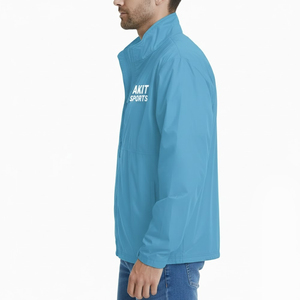 Ventes en gros Nouveautés Streetwear Hommes Veste coupe-vent d'hiver Best Seller Veste imperméable à col montant pour l'extérieur - Product Image 3