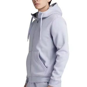 Sweat à capuche zippé personnalisé 80% coton 20% polyester de haute qualité 360gsm 400gsm polaire lourde sweat à capuche zippé pour hommes - Product Image 3