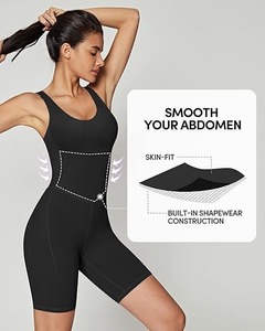 2025 entraînement sans couture Yoga Gym moulante barboteuses Sexy dos nageur contrôle du ventre soutien-gorge rembourré costume confortable course Yoga survêtement - Product Image 3