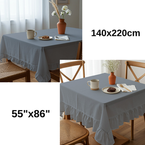 Mantel antracita Tamaño único para mesas de comedor Tela de poliéster para fiestas y reuniones de hoteles 140x220cm 55x86 pulgadas - Product Image 3