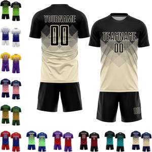 Conjunto de fútbol de manga corta transpirable Diseño de sublimación de tendencia - Product Image 2