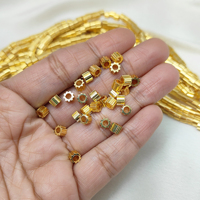 Perles en laiton plaqué or 18 carats faites à la main, composants de bijoux personnalisables, taille sur mesure, composants DIY, grossiste direct, forme pyramide