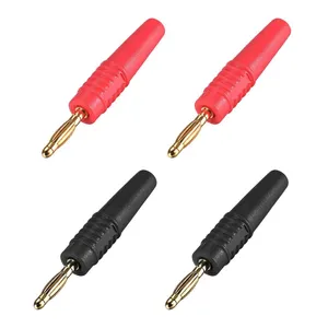 2mm Banana Speaker Plug Cable Screws Connectors Black Red Jack Audio Connector for DIY Electrical Testing