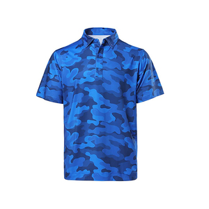 Polo de golf sur mesure 2025 pour hommes Polyester solide imprimé motif Style décontracté bouton décoration grande taille à manches courtes - Product Image 4