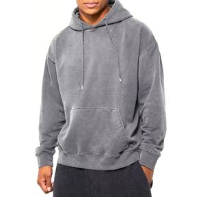 Pulls à capuche de qualité supérieure pour hommes, confortables et réglables, de couleur unie, taille normale, en coton biologique - Product Image 2