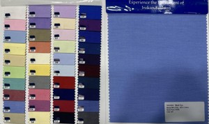 100% Cotton Oxford Shirting Fabric 150 GSM Yarn Dyed <b>Chambray</b> High Quality for Casual & Hospital Use Dobby Style for Boys Girls - Product Image 3