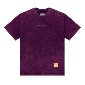 <b>Purple</b> Loose Fit Washed 100% Cotton <b>Men's</b> T-<b>Shirts</b> Vintage Style Casual Streetwear Soft Breathable Daily Urban Wear - Product Image 2