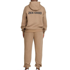 Conjunto Deportivo Unisex de 2 Piezas, Sudadera con Capucha y Cordón Ajustable, Pantalones Cargo, Chándal de Invierno, 100% Algodón, Impresión DTG - Product Image 3