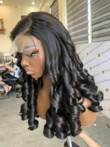 VNHL Vietnamese Hair Single Weft Remy Natural Virgin <b>Human</b> No Shedding Mix Color Bouncy <b>Wig</b> - Product Image 2
