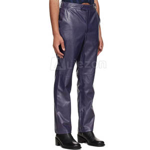 Pantalon en cuir personnalisé de haute qualité pour hommes vente directe d'usine pantalon en cuir pour hommes fabriqué au Pakistan - Product Image 2