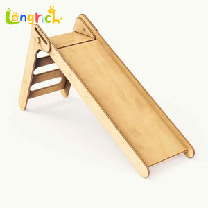 Toboggan éducatif Montessori moderne en bois, <span class=keywords><strong>jeu</strong></span> de formes géométriques convertible pour <span class=keywords><strong>cuisine</strong></span>, salon, extérieur et chambre à coucher - Product Image 1