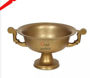 Enfriador de vino de cubo de hielo de bebida con acabado dorado de forma redonda de último diseño para Bar Restaurante - Product Image 1