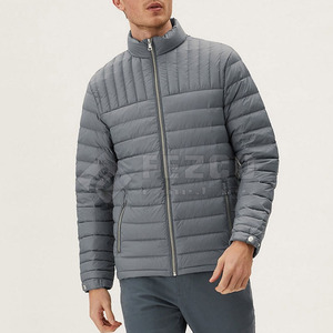 Chaqueta acolchada de invierno recién llegada para hombre con logotipo personalizado impreso de manga larga y cuello alto suministro directo de fábrica - Product Image 3