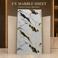 Panneau mural en PVC MORLENX en marbre blanc pur avec veines grises, revêtement mural décoratif minimaliste pour intérieur